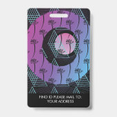 先生ホームスクールMOM IDトロピカルシェイプ バッジ (裏面)