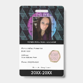 先生ホームスクールMOM IDトロピカルシェイプ バッジ