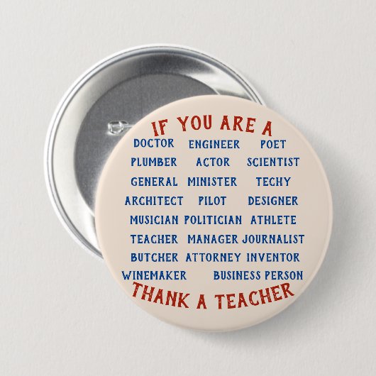 先生ボタン 缶バッジ (正面&裏面)