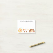 先生ボホボヘミアンの水色からのメモ ポストイット (デスク上)