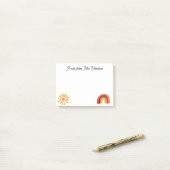 先生ボホボヘミアンの水色からのメモ ポストイット (デスク上)