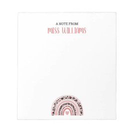 先生ボホレインボーレオパードプリント ノートパッド