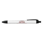 先生ボホレインボーレオパードプリント 黒ボールペン (トップ)