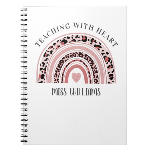 先生ボホレインボー教えズウィズハート ノートブック (正面)