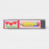 先生ポップ・アートの、アート、名前の追加 デスクネームプレート (正面)