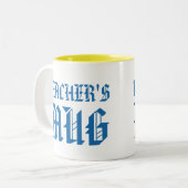 先生マグカップ |かわいい明るいおもしろいユーモアのスローガン ツートーンマグカップ (正面左)