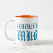 先生マグカップ |かわいい明るいおもしろいユーモアのスローガン ツートーンマグカップ (左)