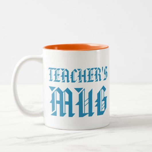 先生マグカップ |かわいい明るいおもしろいユーモアのスローガン ツートーンマグカップ (左)