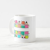 先生マグパーソナライズされたは コーヒーマグカップ (正面左)