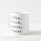 先生マグ – コーヒ教えーインスパイアリピー コーヒーマグカップ (正面左)