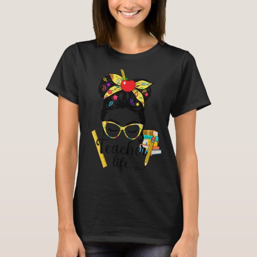 先生メッシーバンウィメンズ新学期学生向けギル Tシャツ (正面)