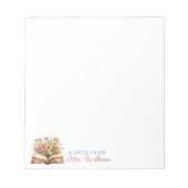先生メモパーソナライズされた帳Water Color Book ノートパッド (正面)