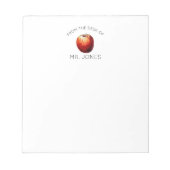 先生メモ |水彩アップル ノートパッド (正面)