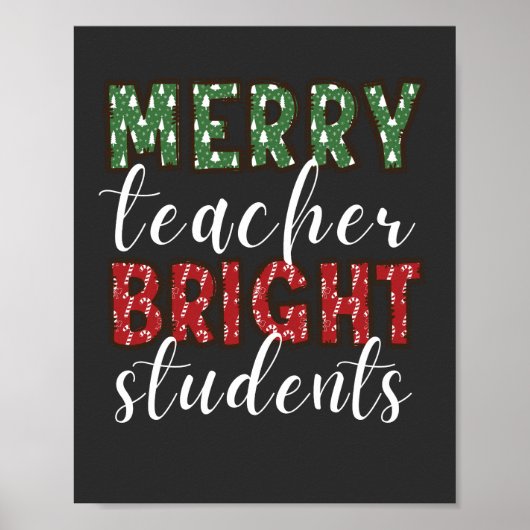 先生メリー明るい学生クリスマス ポスター (正面)