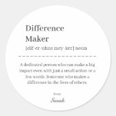 先生メンター社員感謝感謝 ラウンドシール (正面)