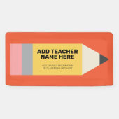 先生モダンと教室情報を含む鉛筆 横断幕 (横)