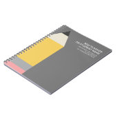 先生モダンと教室科目を含む鉛筆 ノートブック (左側)