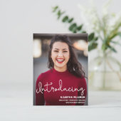 先生モダン写真のカスタム紹介 案内ポストカード (スタンド正面)