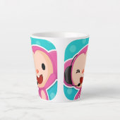 先生モモコーヒーマグ カフェラテマグ (正面)