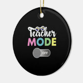 先生モードおもしろいオフ学年度最終日 セラミックオーナメント (左)