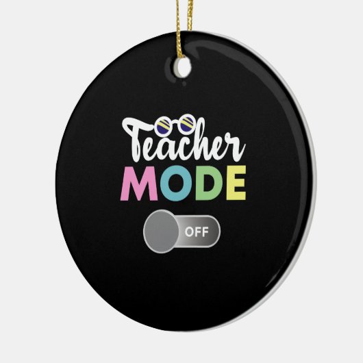 先生モードおもしろいオフ学年度最終日 セラミックオーナメント (左)