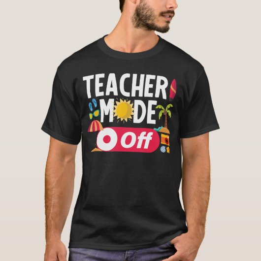先生モードおもしろいオフ学校の最後の日 Tシャツ (正面)