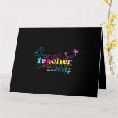 先生モードオフ幸せな学校の最後の日の夏B カード (黄色い花)