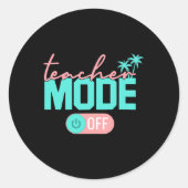 先生モードオフ幸せな学校の最後の日の夏B ラウンドシール (正面)