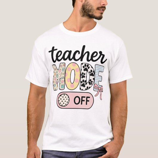 先生モードオフ幸せな最後の日の学校の夏 Tシャツ (正面)