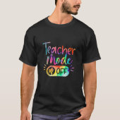 先生モードオフ絞り染めおもしろいスクール夏休み Tシャツ (正面)