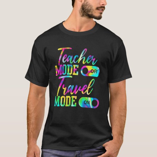 先生モードオフ走行モードオン絞り染め先生De Tシャツ (正面)
