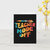 先生モードオフ 学校最後の日 美術の先生 カード (黄色い花)