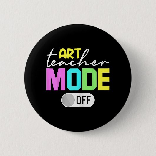 先生モードオフ 缶バッジ (正面)