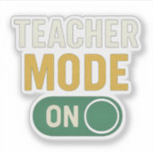 先生モードオンおもしろい新学期 シール (正面)