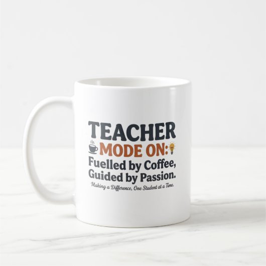 先生モードオンスタイルの名言 コーヒーマグカップ (左)