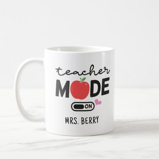 先生モードオン コーヒーマグカップ (左)