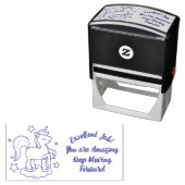 先生ユニコーン良い仕事、よく行われた宿題の女の子 セルフインキングスタンプ (インサイチュ)