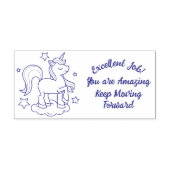 先生ユニコーン良い仕事、よく行われた宿題の女の子 セルフインキングスタンプ (デザイン)