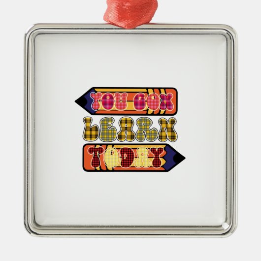 先生ユー学ゴン今日 メタルオーナメント (正面)