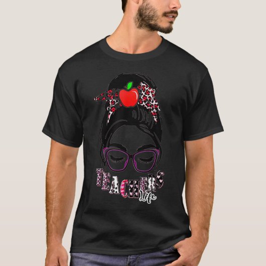 先生ラおもしろいイフメッシーバンヘアバンドグラスレオ Tシャツ (正面)