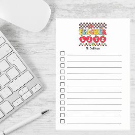 先生ライフのチェックリストが並パーソナライズされたぶboho ポストイット