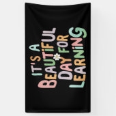 先生ライフの美しい日学だ 横断幕 (縦)