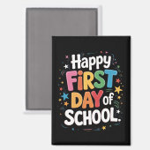 先生ライフギフト幸せな学校の初日 マグネット (正面/裏面)