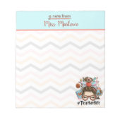 先生ライフシェブロン感謝ギフト個人 ノートパッド (正面)