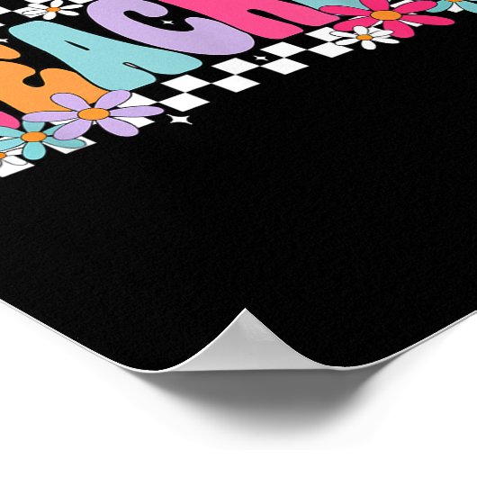 先生ライフ幸せな学校の最初のおもしろい日 ポスター (角)