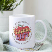 先生ライフ教えウェイクパーソナライズされたスクール名 コーヒーマグカップ