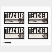 先生ライフ新学期 長方形シール (シート)