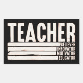 先生ライフ新学期 長方形シール (正面)