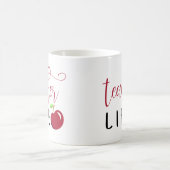 先生ライフ赤りんごタイポグラフィ先生 コーヒーマグカップ (中央)