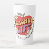 先生ライフ – 教えモーク,インスパイア, カフェラテマグ (正面)